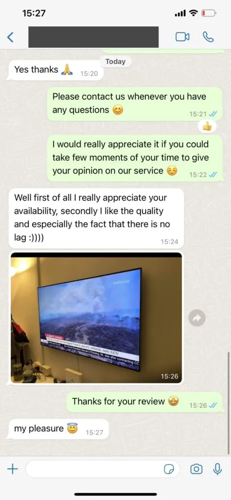 WhatsApp customer support feedback screenshot 2
